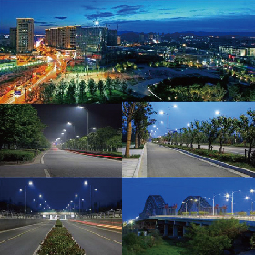 中国国内初の街路灯本体を替えずにLED化写真